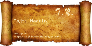 Tajti Martin névjegykártya